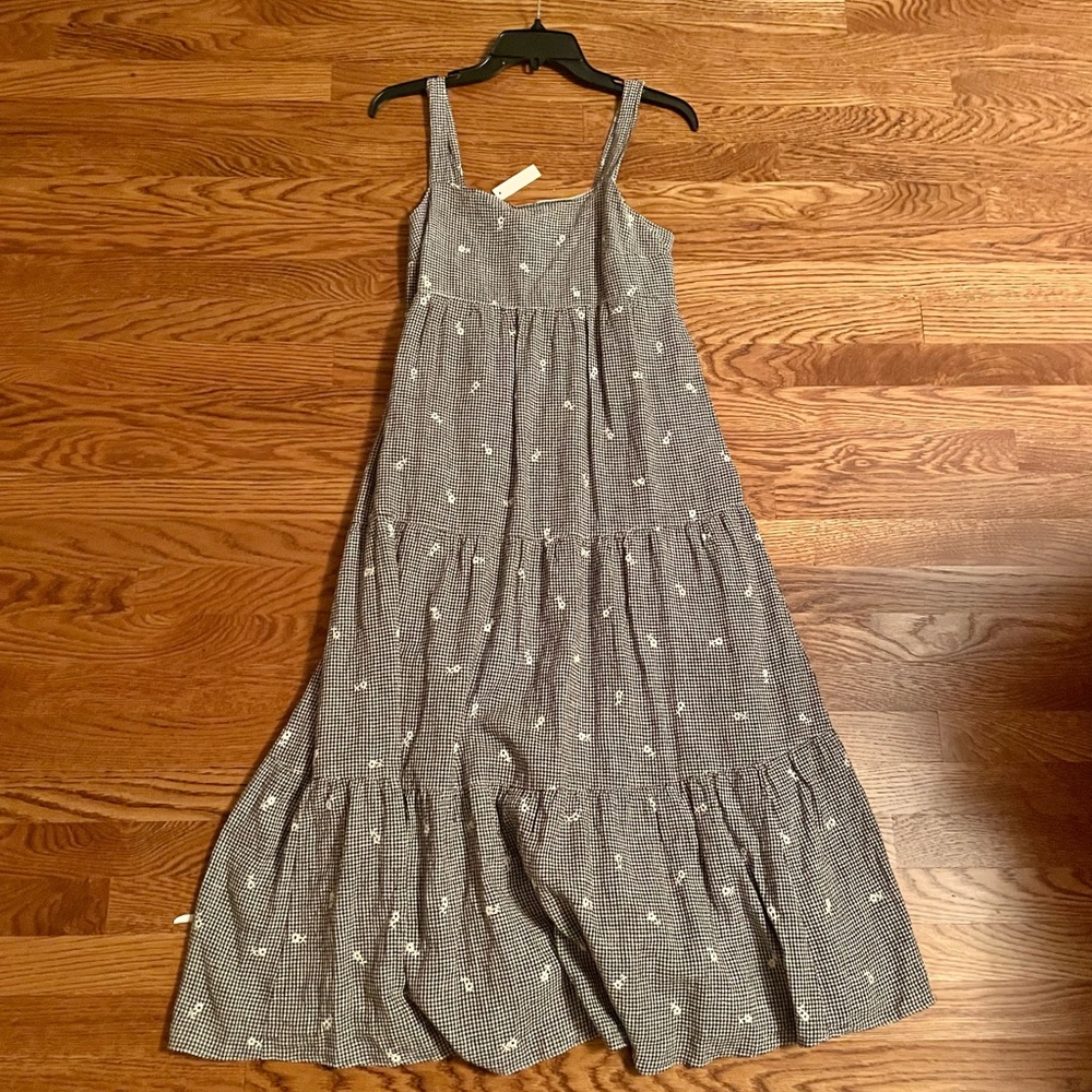 Madewell gingham midi dress